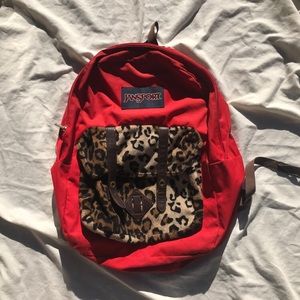HOT PINK AND CHEETAH JANSPORT BACKPACK💖